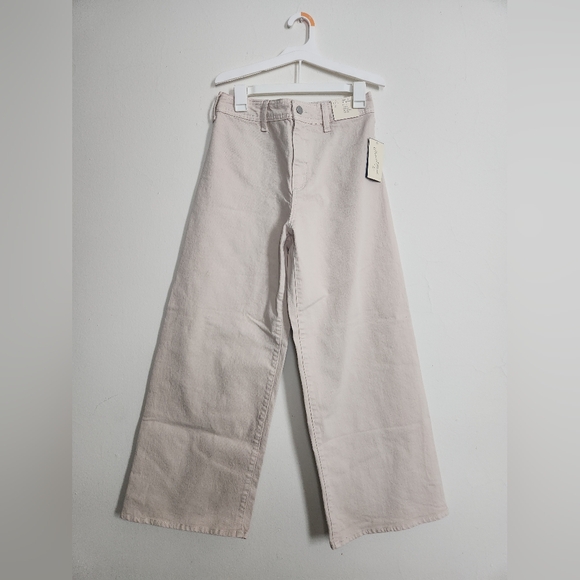 High-Rise Sailor Wide Leg Ankle Jeans - Picture 4 of 4